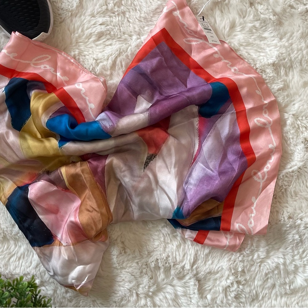 Talbots Multicolor Abstract Scarf new - Picture 4 of 4